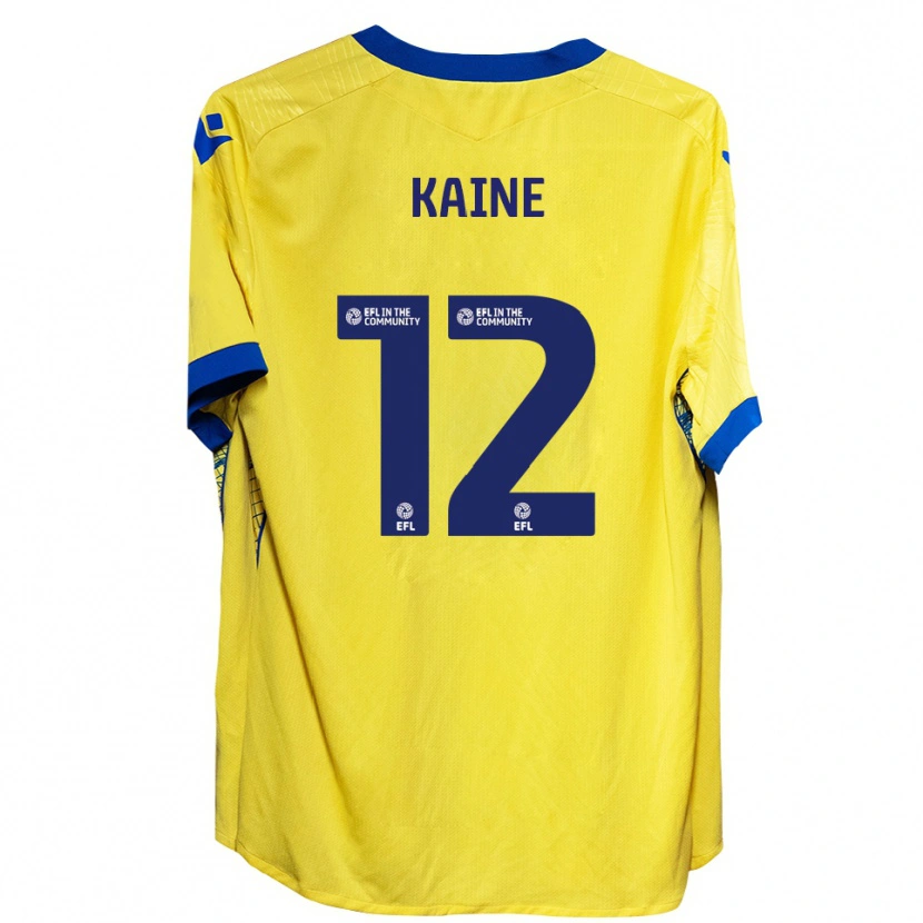 Danxen Mulher Camisola Louise Kaine #12 Amarelo Azul Alternativa 2025/26 Camisa