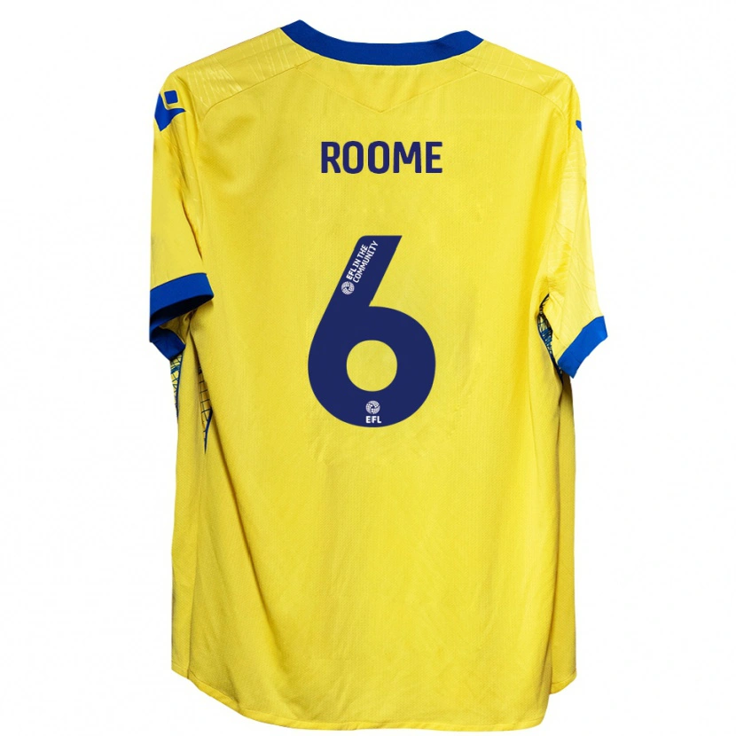Danxen Mulher Camisola Tahlia Roome #6 Amarelo Azul Alternativa 2025/26 Camisa