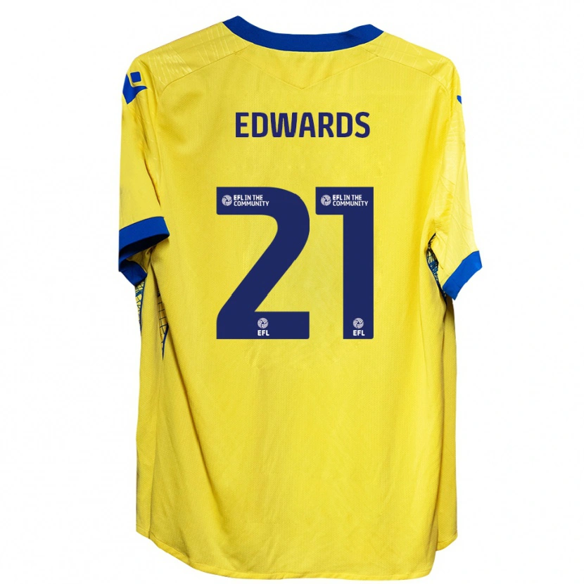 Danxen Mulher Camisola Owura Edwards #21 Amarelo Azul Alternativa 2025/26 Camisa