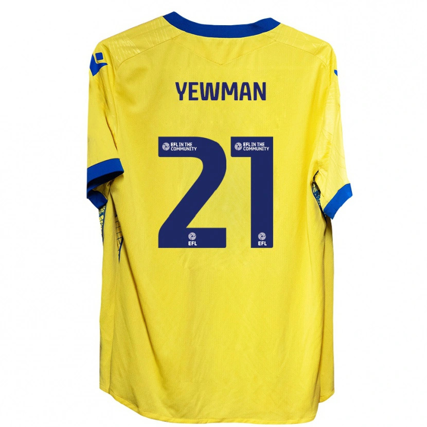 Danxen Mulher Camisola Lucy Yewman #21 Amarelo Azul Alternativa 2025/26 Camisa