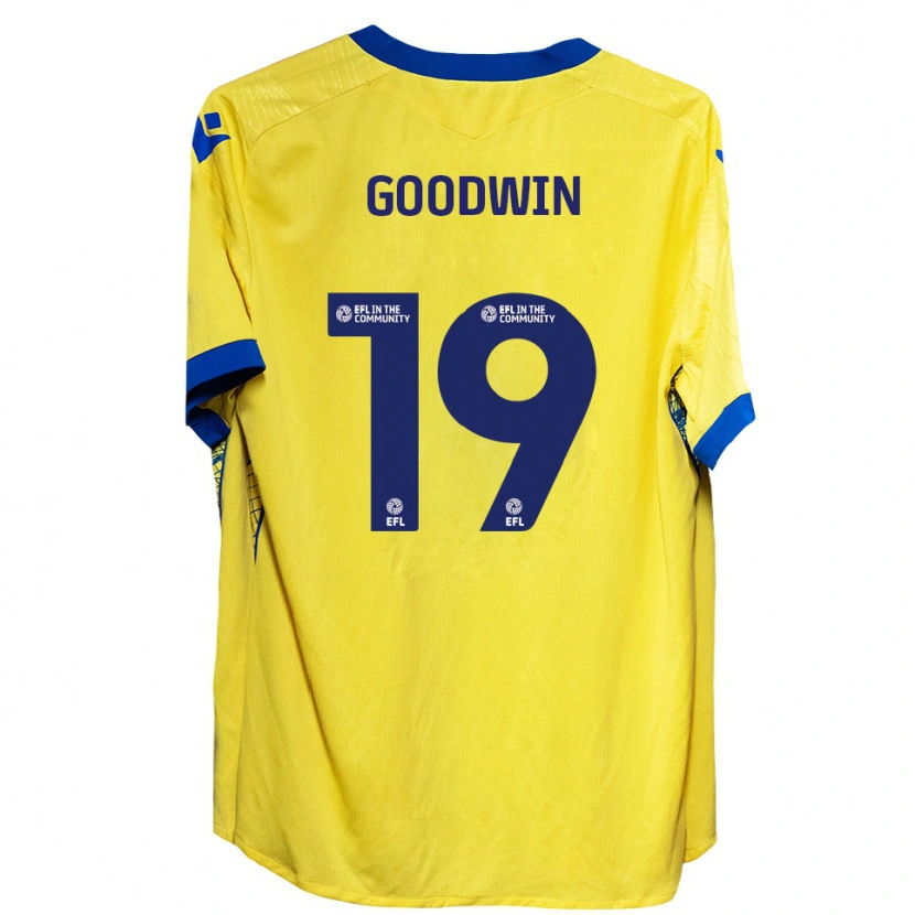 Danxen Mulher Camisola Will Goodwin #19 Amarelo Azul Alternativa 2025/26 Camisa