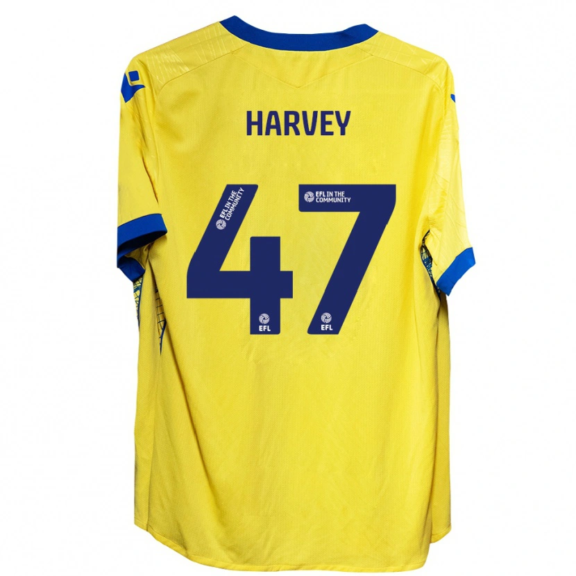 Danxen Mulher Camisola Ronnie Harvey #47 Amarelo Azul Alternativa 2025/26 Camisa