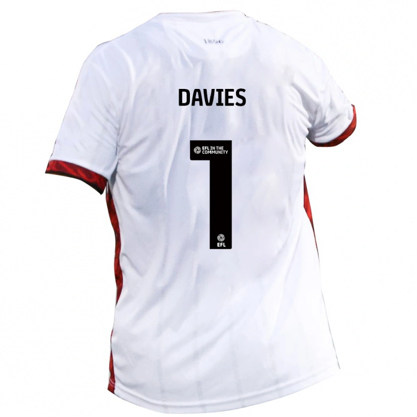 Danxen Mulher Camisola Harvey Davies #1 Branco Vermelho Preto Alternativa 2025/26 Camisa