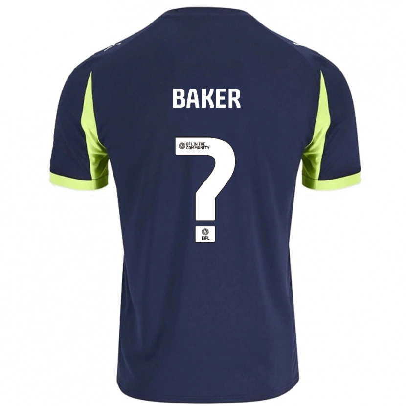 Danxen Mulher Camisola Billy Baker #0 Azul Marinho Verde Fluorescente Alternativa 2025/26 Camisa