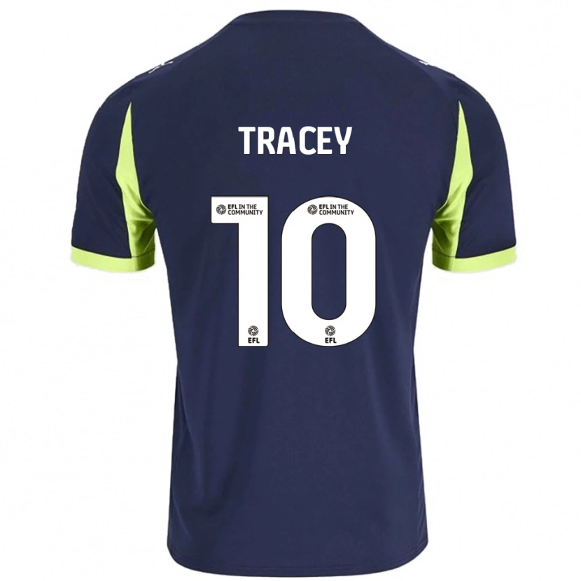 Danxen Mulher Camisola Shilow Tracey #10 Azul Marinho Verde Fluorescente Alternativa 2025/26 Camisa