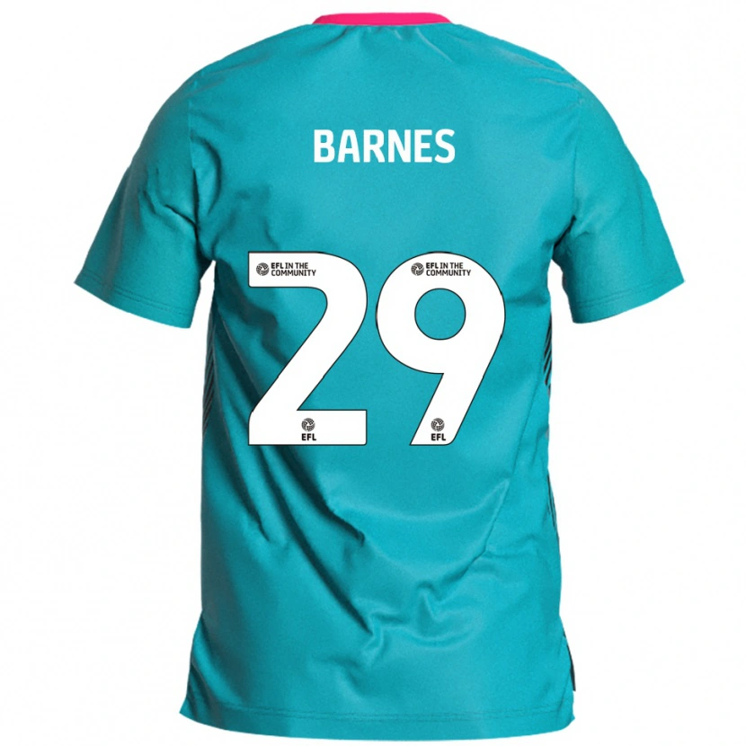 Danxen Mulher Camisola Lucas Barnes #29 Azul Celeste Rosa Alternativa 2025/26 Camisa