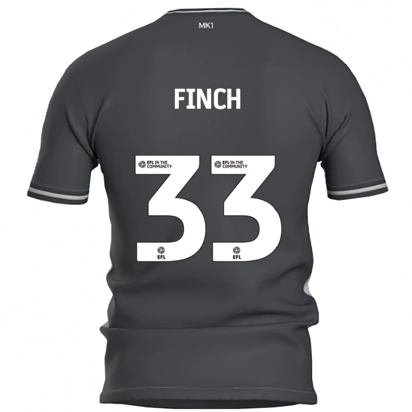 Danxen Mulher Camisola Tom Finch #33 Cinza Prata Alternativa 2025/26 Camisa