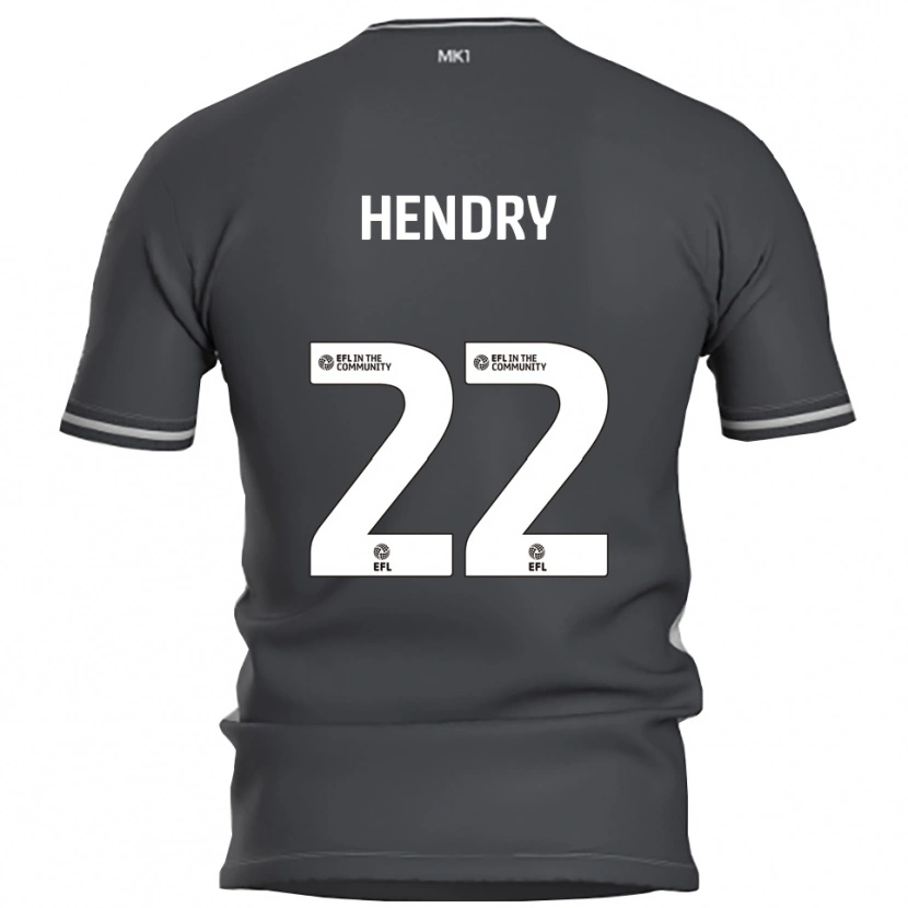 Danxen Mulher Camisola Callum Hendry #22 Cinza Prata Alternativa 2025/26 Camisa