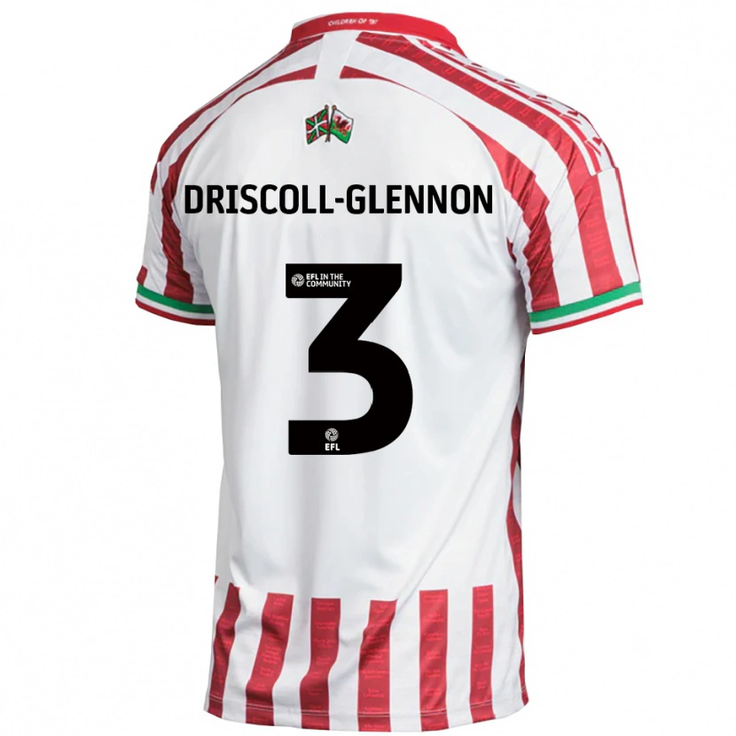 Danxen Mulher Camisola Anthony Driscoll-Glennon #3 Vermelho Branco Alternativa 2025/26 Camisa
