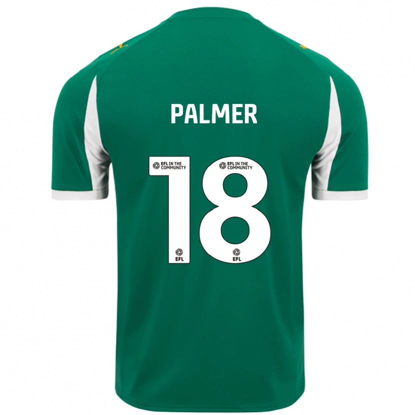 Danxen Mulher Camisola Matt Palmer #18 Verde Branco Alternativa 2025/26 Camisa