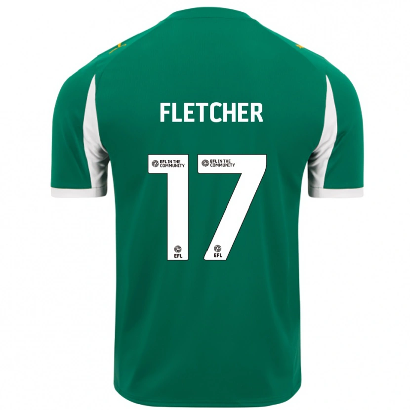 Danxen Mulher Camisola Luca Fletcher #17 Verde Branco Alternativa 2025/26 Camisa