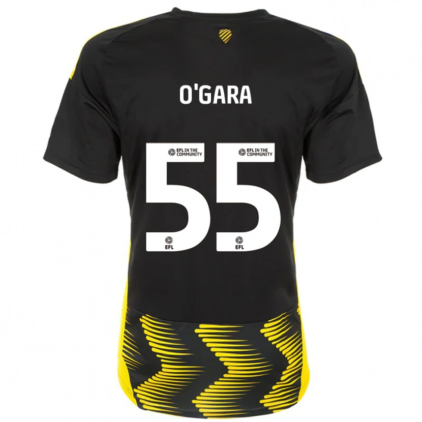 Danxen Mulher Camisola Harry O'gara #55 Preto Amarelo Alternativa 2025/26 Camisa
