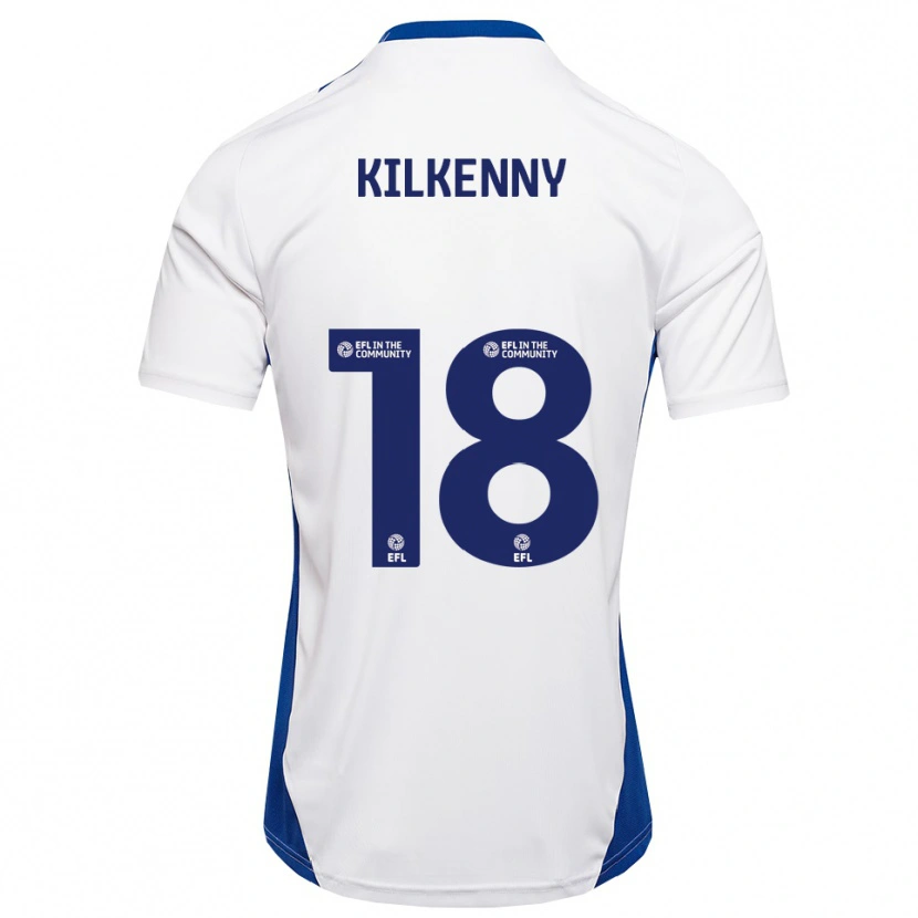Danxen Mulher Camisola Gavin Kilkenny #18 Branco Azul Alternativa 2025/26 Camisa