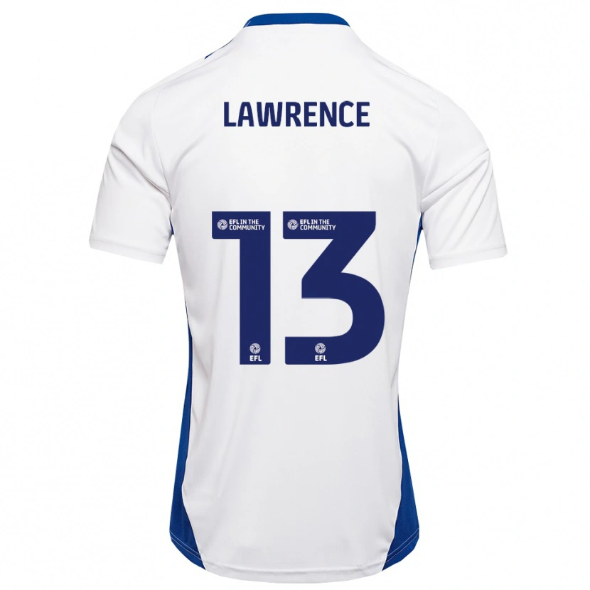 Danxen Mulher Camisola Charlie Lawrence #13 Branco Azul Alternativa 2025/26 Camisa