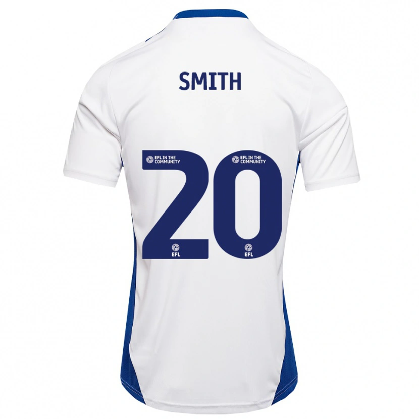 Danxen Mulher Camisola Jessica Smith #20 Branco Azul Alternativa 2025/26 Camisa