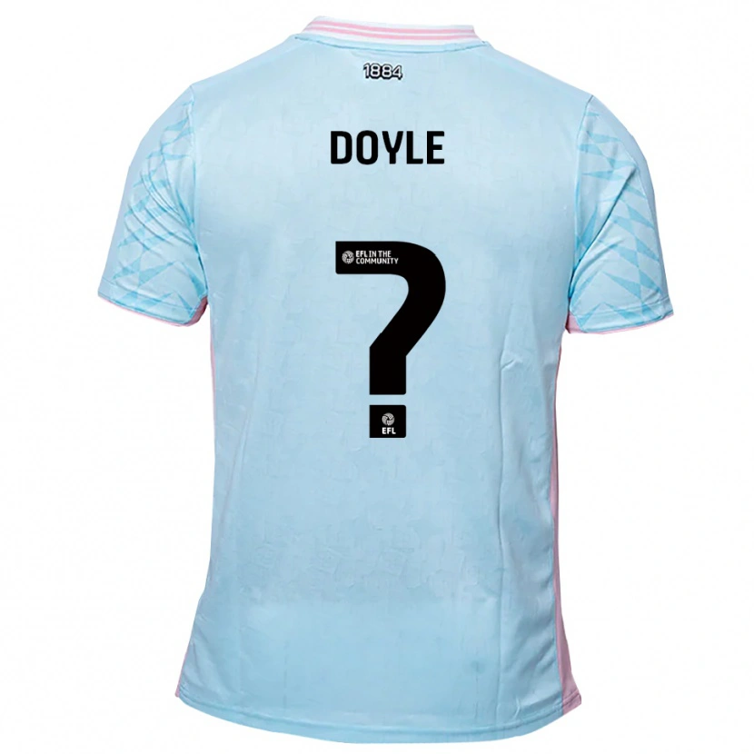 Danxen Mulher Camisola Ellie Doyle #0 Azul Celeste Rosa Alternativa 2025/26 Camisa