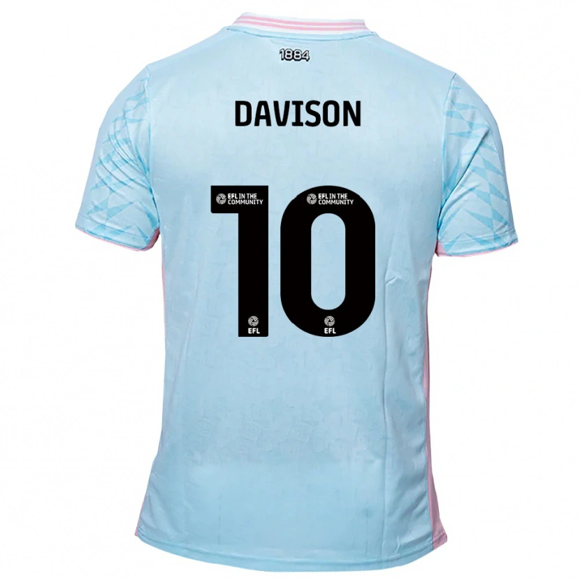Danxen Mulher Camisola Josh Davison #10 Azul Celeste Rosa Alternativa 2025/26 Camisa