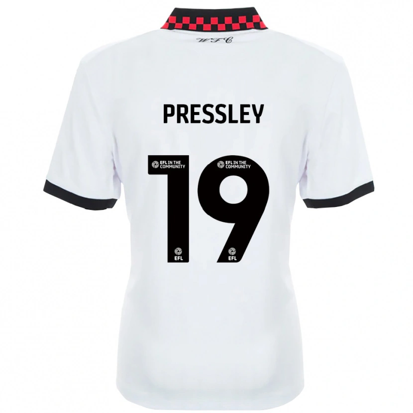 Danxen Mulher Camisola Aaron Pressley #19 Branco Preto Alternativa 2025/26 Camisa