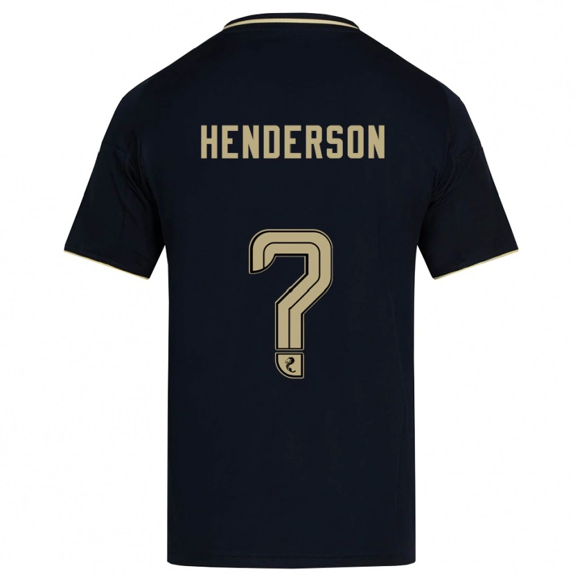 Danxen Mulher Camisola Jay Henderson #0 Azul Marinho Dourado Alternativa 2025/26 Camisa