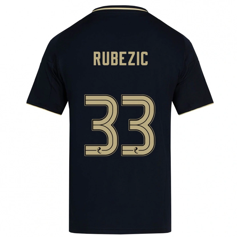 Danxen Mulher Camisola Slobodan Rubezic #33 Azul Marinho Dourado Alternativa 2025/26 Camisa