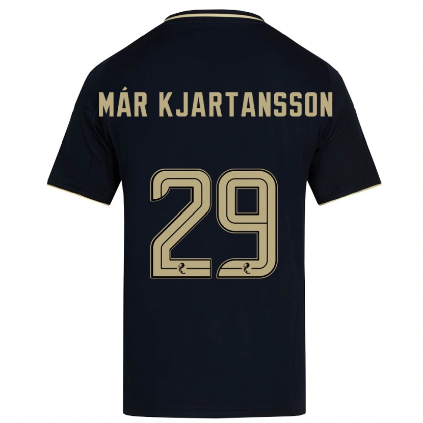 Danxen Mulher Camisola Kjartan Már Kjartansson #29 Azul Marinho Dourado Alternativa 2025/26 Camisa