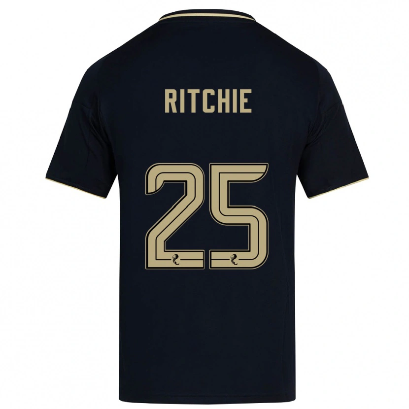 Danxen Mulher Camisola Tom Ritchie #25 Azul Marinho Dourado Alternativa 2025/26 Camisa