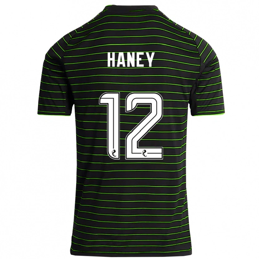 Danxen Mulher Camisola Joseph Haney #12 Preto Verde Alternativa 2025/26 Camisa