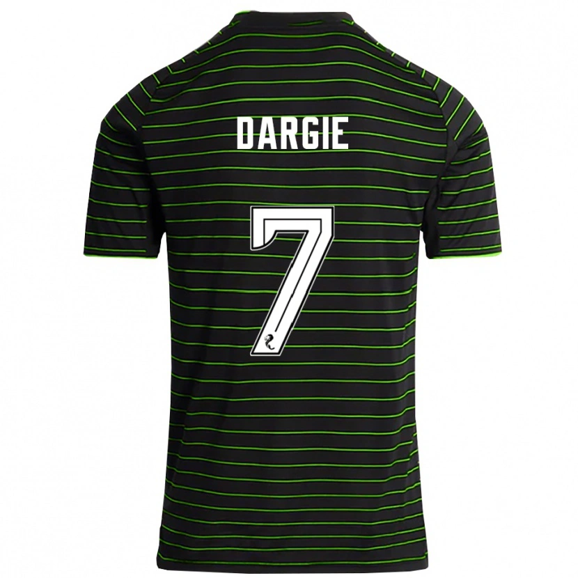 Danxen Mulher Camisola Rhys Dargie #7 Preto Verde Alternativa 2025/26 Camisa