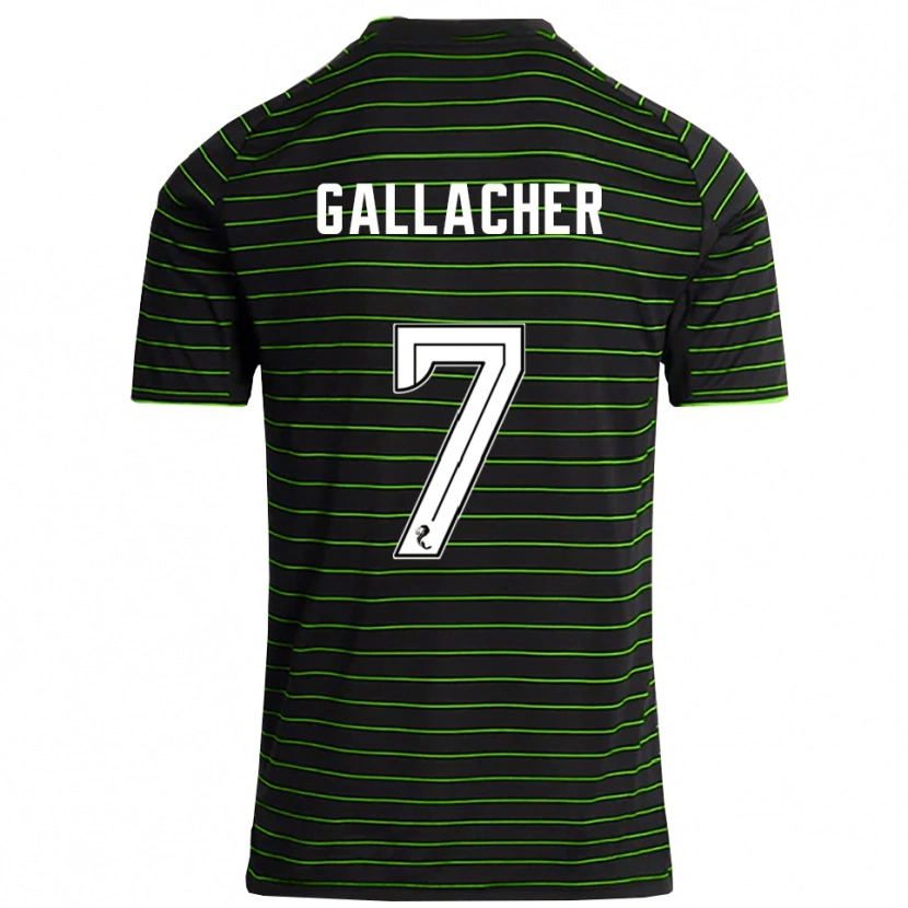Danxen Mulher Camisola Amy Gallacher #7 Preto Verde Alternativa 2025/26 Camisa