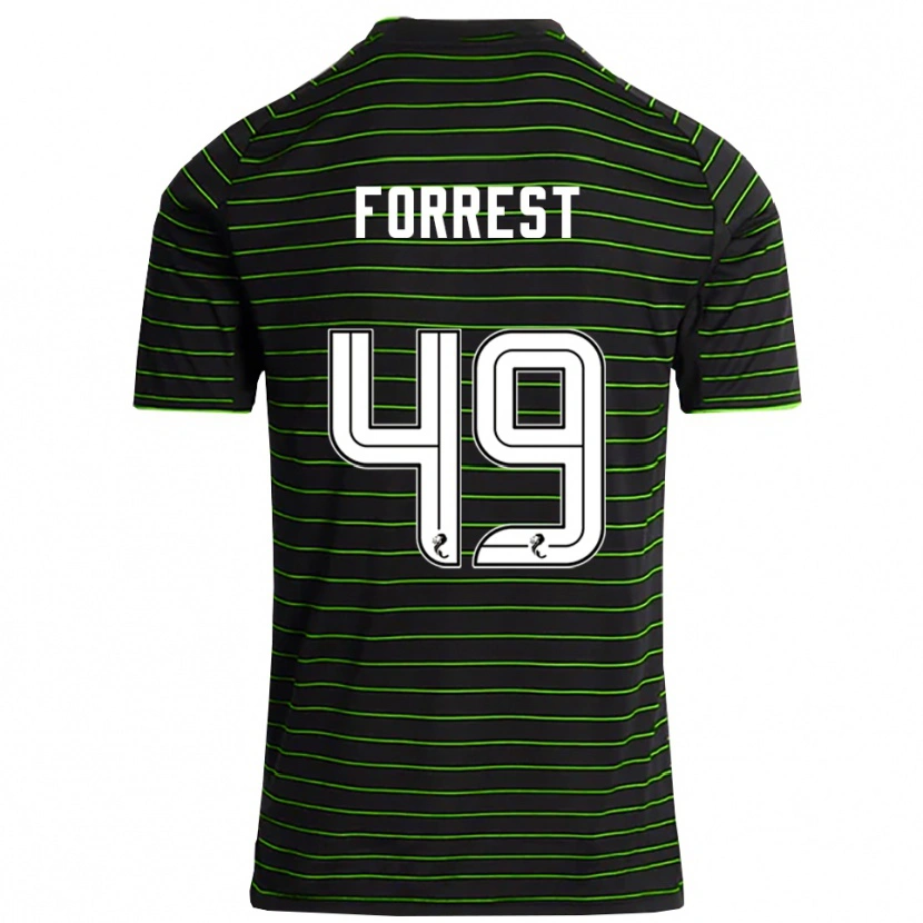 Danxen Mulher Camisola James Forrest #49 Preto Verde Alternativa 2025/26 Camisa