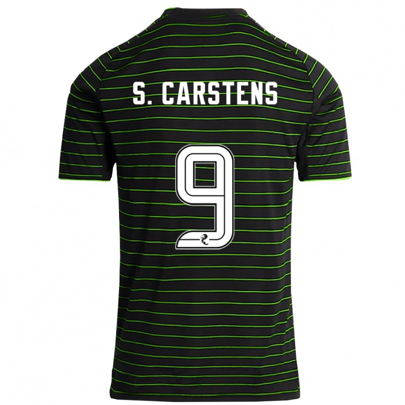Danxen Mulher Camisola Signe Carstens #9 Preto Verde Alternativa 2025/26 Camisa