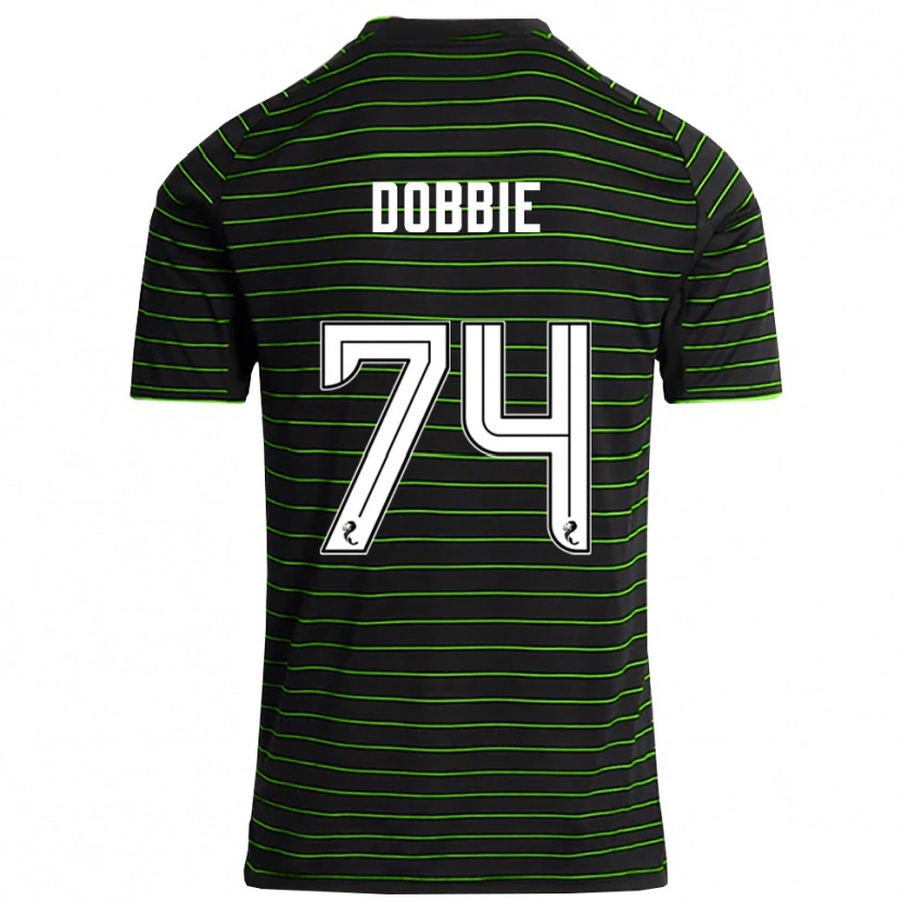 Danxen Mulher Camisola Lewis Dobbie #74 Preto Verde Alternativa 2025/26 Camisa
