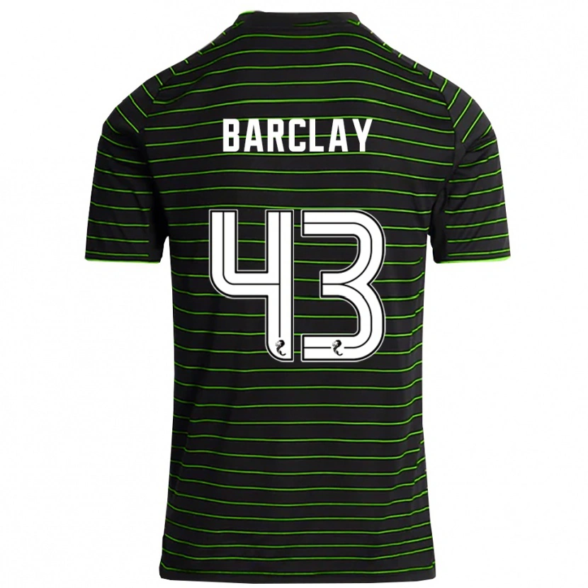 Danxen Mulher Camisola Lucy Barclay #43 Preto Verde Alternativa 2025/26 Camisa