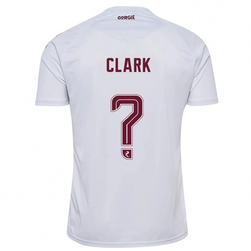 Danxen Mulher Camisola Allan Clark #0 Branco Vinho Alternativa 2025/26 Camisa