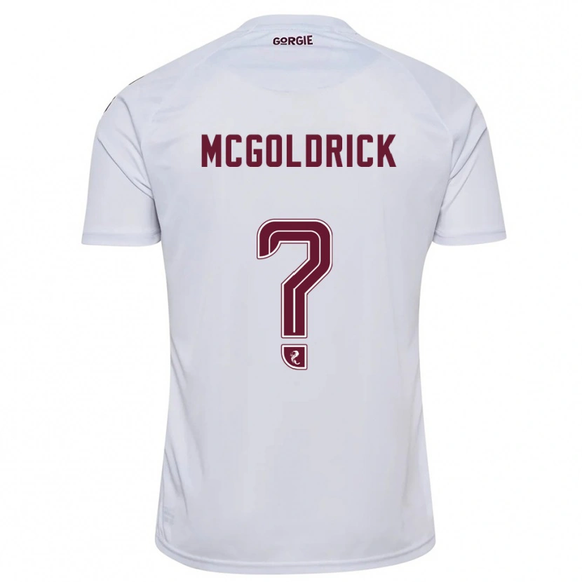 Danxen Mulher Camisola Zac Mcgoldrick #0 Branco Vinho Alternativa 2025/26 Camisa