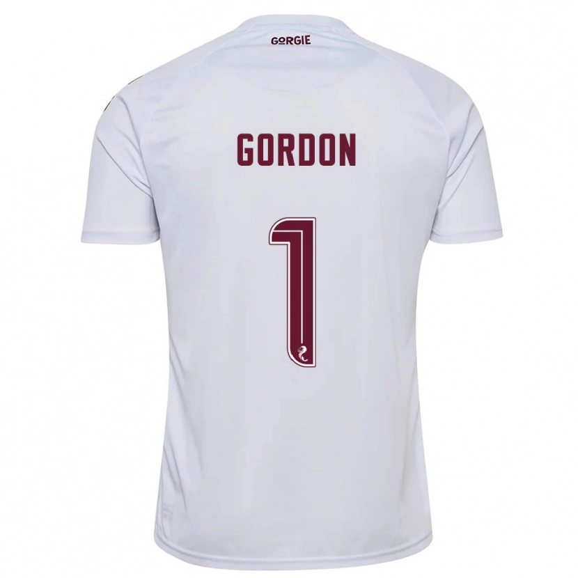 Danxen Mulher Camisola Craig Gordon #1 Branco Vinho Alternativa 2025/26 Camisa