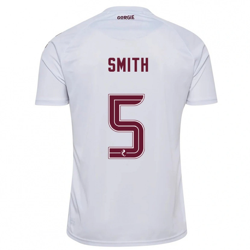 Danxen Mulher Camisola Lucas Smith #5 Branco Vinho Alternativa 2025/26 Camisa