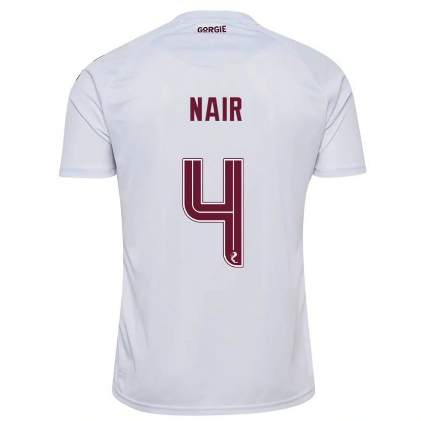Danxen Mulher Camisola Kenzi Nair #4 Branco Vinho Alternativa 2025/26 Camisa