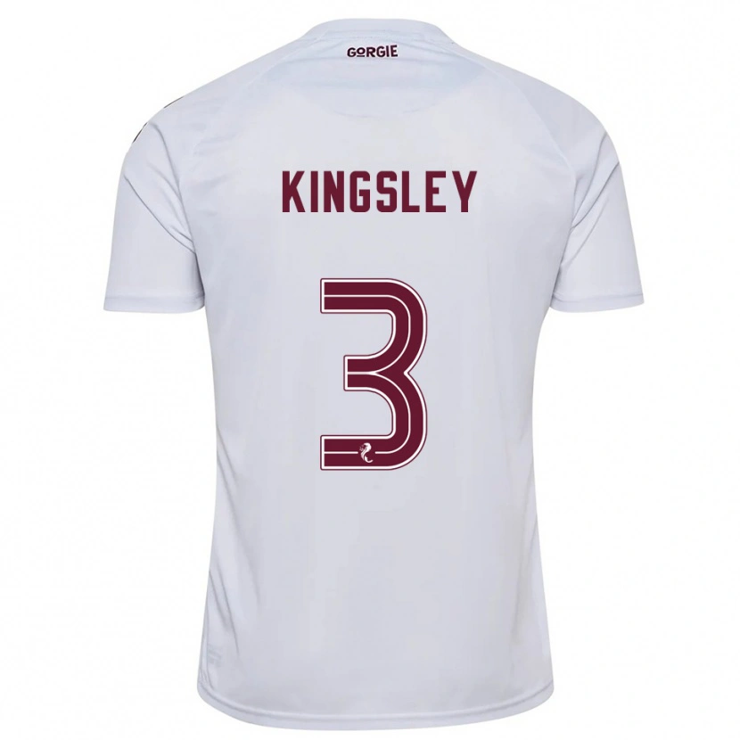 Danxen Mulher Camisola Stephen Kingsley #3 Branco Vinho Alternativa 2025/26 Camisa