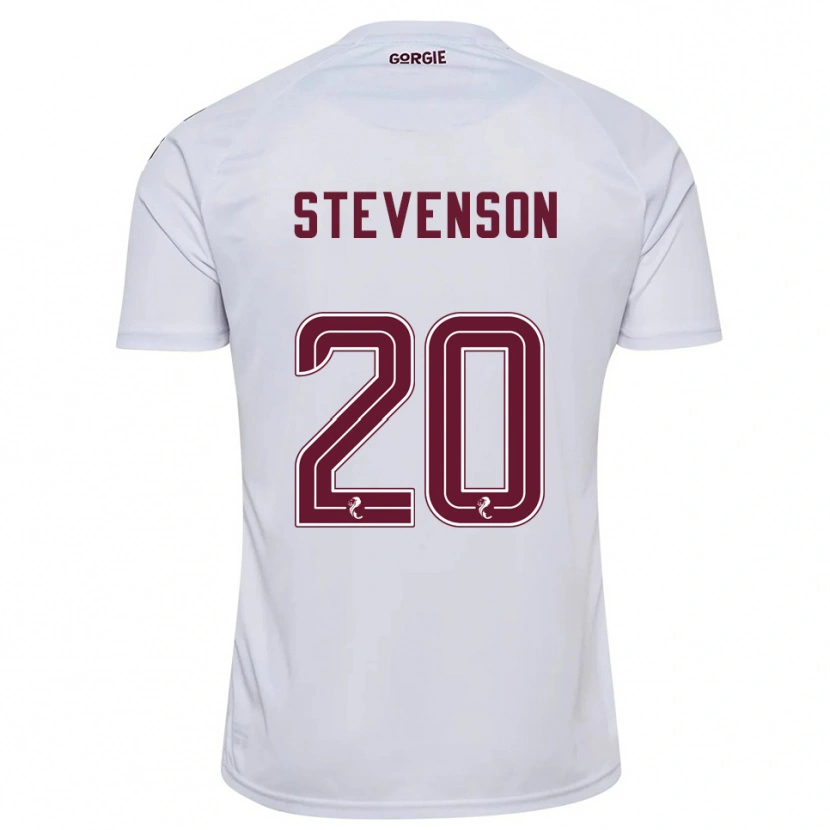 Danxen Mulher Camisola Gus Stevenson #20 Branco Vinho Alternativa 2025/26 Camisa