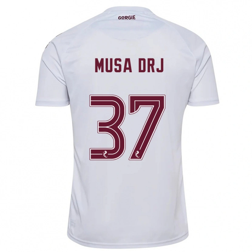 Danxen Mulher Camisola Musa Drammeh #37 Branco Vinho Alternativa 2025/26 Camisa