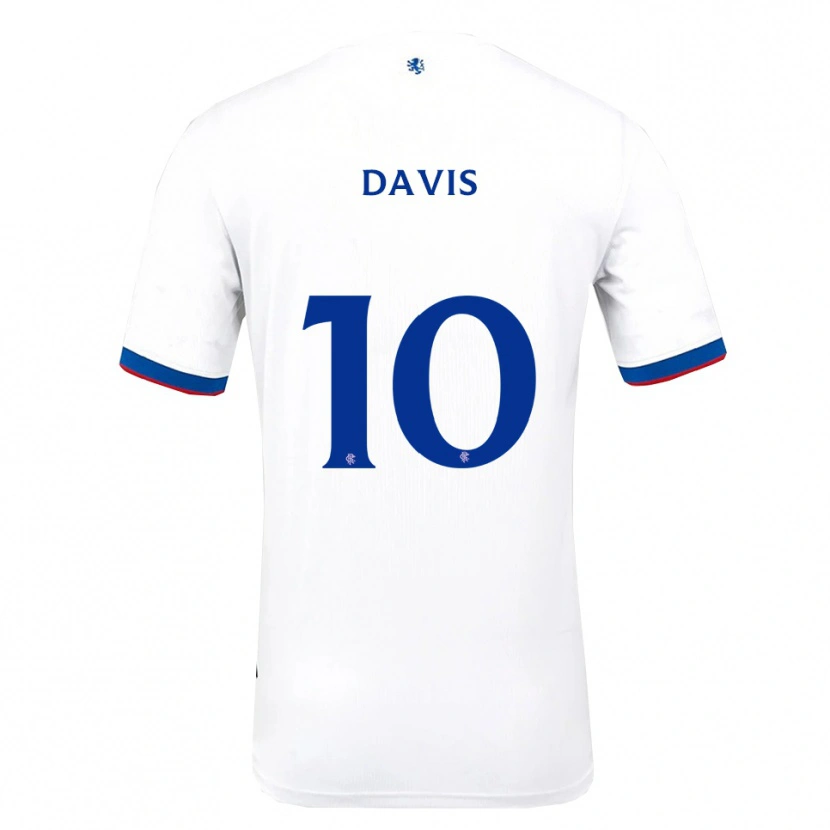 Danxen Mulher Camisola Steven Davis #10 Branco Vermelho Azul Alternativa 2025/26 Camisa