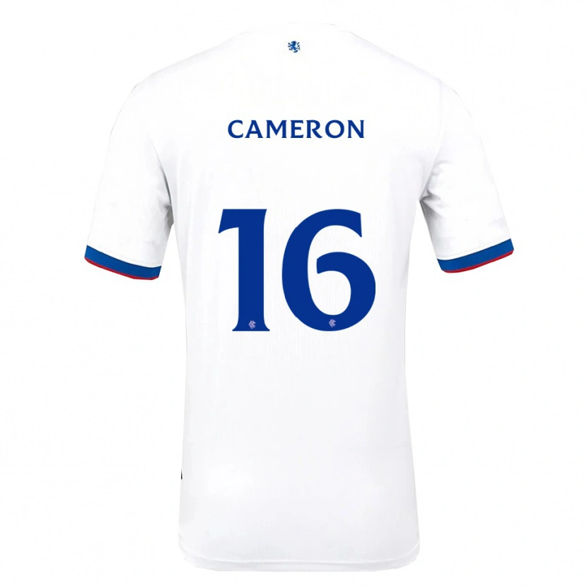 Danxen Mulher Camisola Lyall Cameron #16 Branco Vermelho Azul Alternativa 2025/26 Camisa