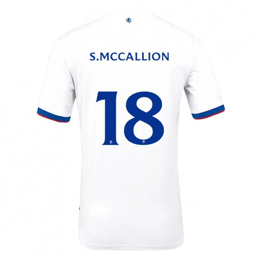 Danxen Mulher Camisola Stuart Mccallion #18 Branco Vermelho Azul Alternativa 2025/26 Camisa