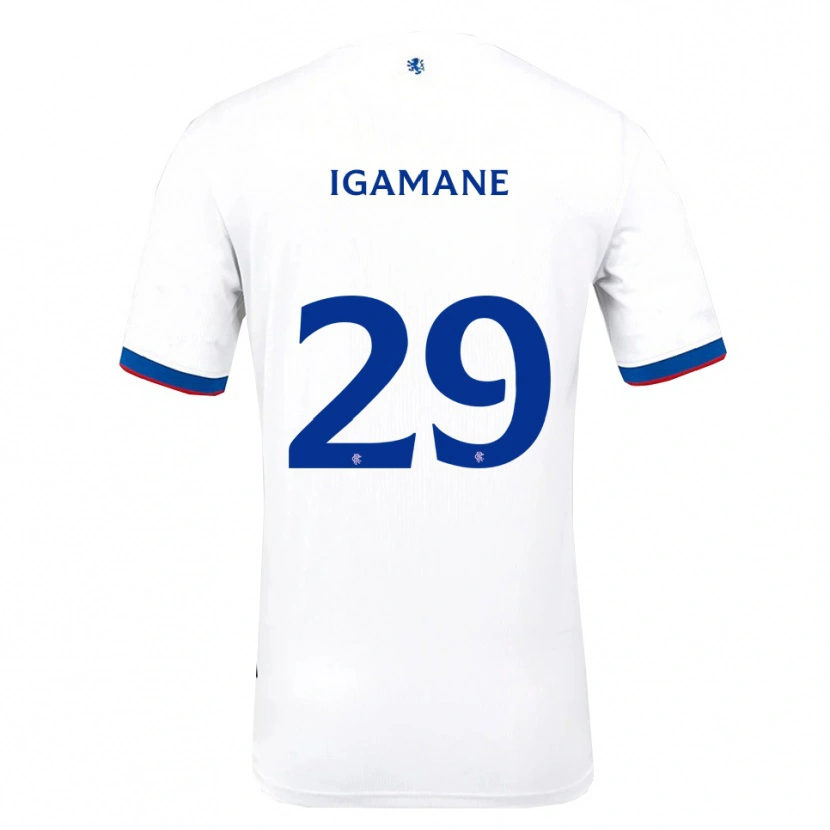 Danxen Mulher Camisola Hamza Igamane #29 Branco Vermelho Azul Alternativa 2025/26 Camisa