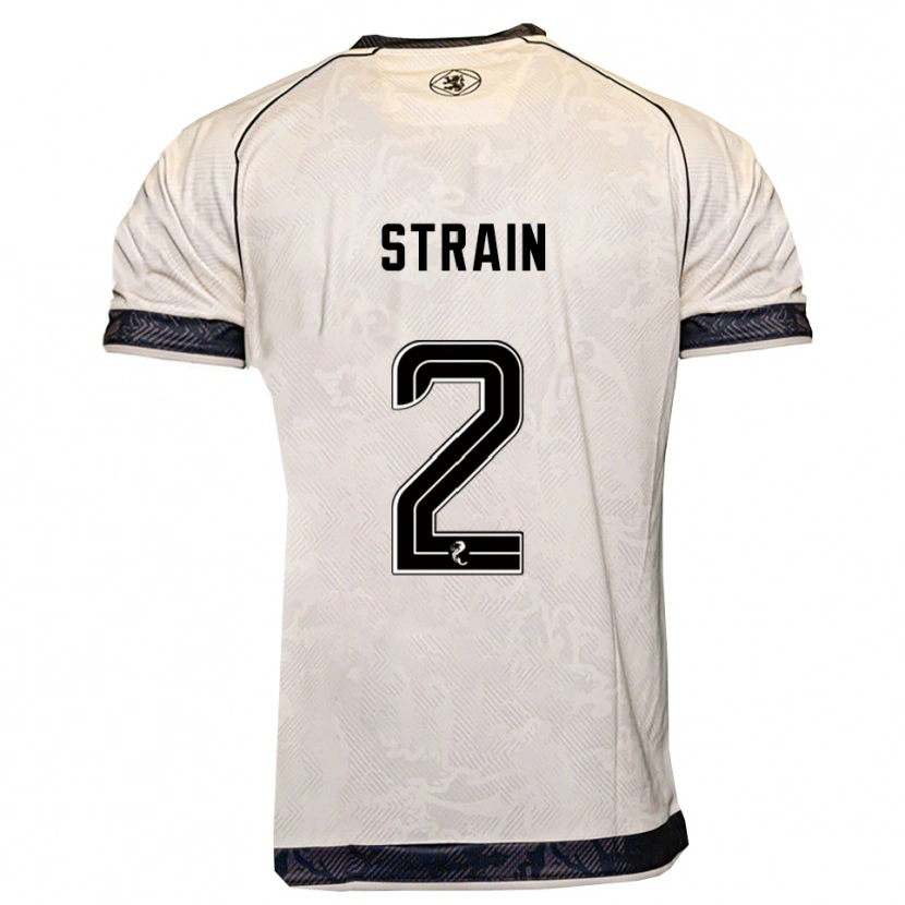 Danxen Mulher Camisola Ryan Strain #2 Branco Preto Alternativa 2025/26 Camisa