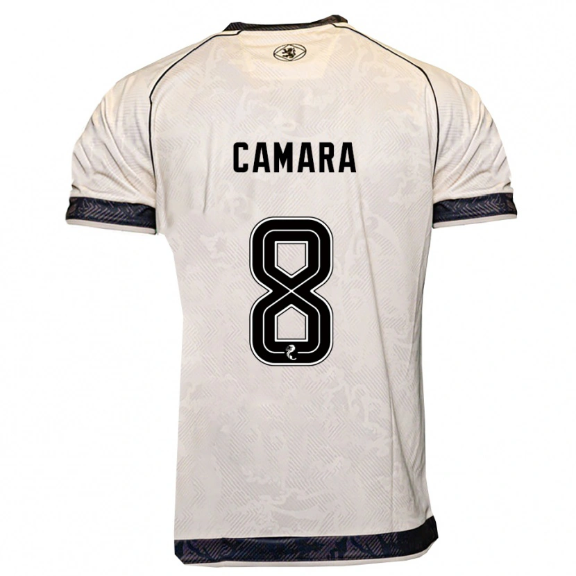 Danxen Mulher Camisola Panutche Camara #8 Branco Preto Alternativa 2025/26 Camisa