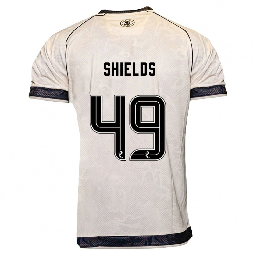 Danxen Mulher Camisola Conal Shields #49 Branco Preto Alternativa 2025/26 Camisa