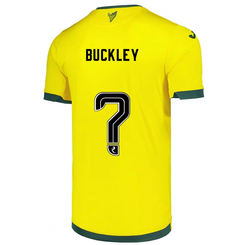 Danxen Mulher Camisola Adam Buckley #0 Amarelo Verde Alternativa 2025/26 Camisa