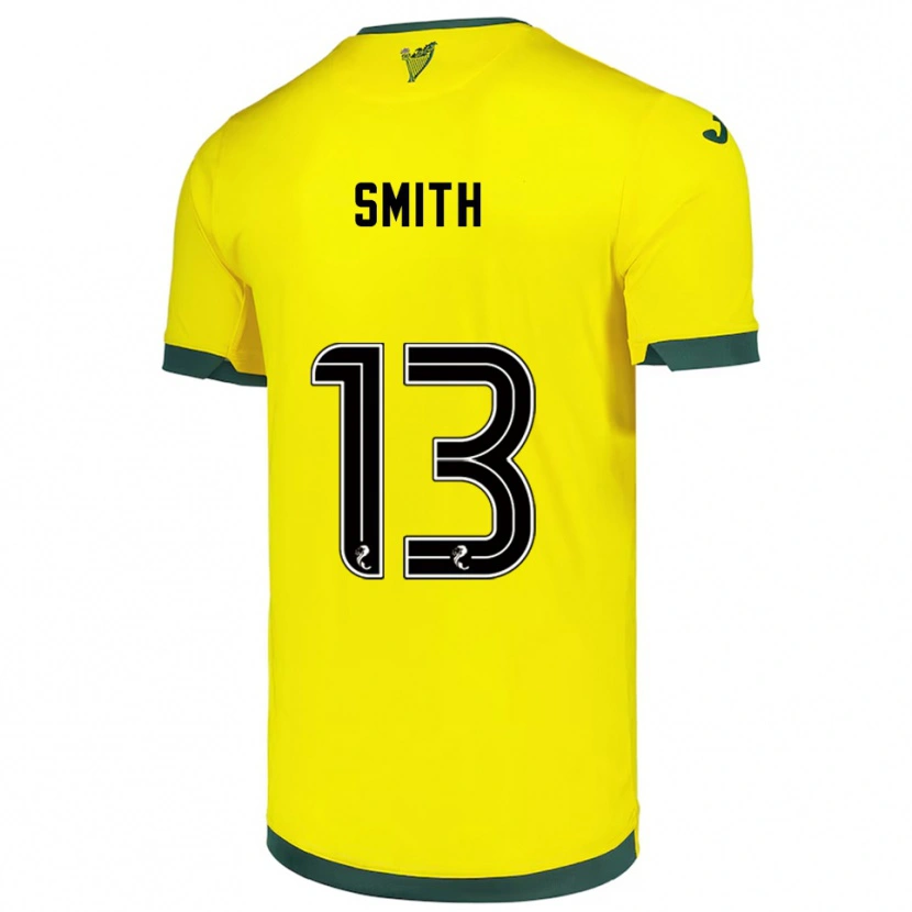 Danxen Mulher Camisola Jordan Smith #13 Amarelo Verde Alternativa 2025/26 Camisa